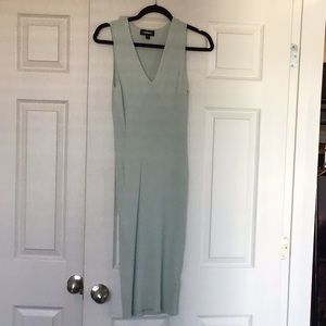 Express Sleeveless Ribbed Midi Sweater Dress